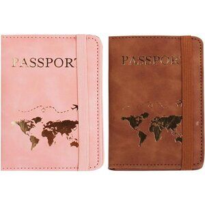 New Passport Wallets Travel Holder Set, Slim Passport Case, Honeymoon & Bridal